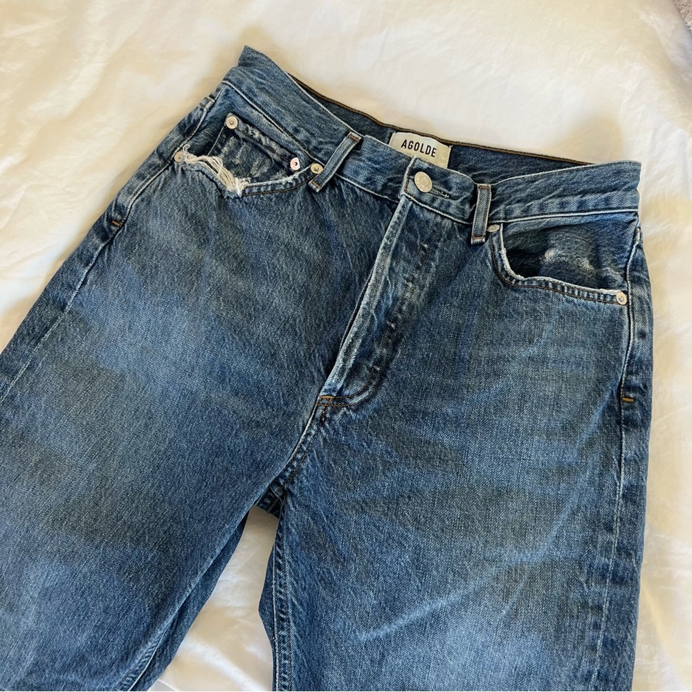 Agolde Riley High-Rise Straight Leg Ankle Jean
